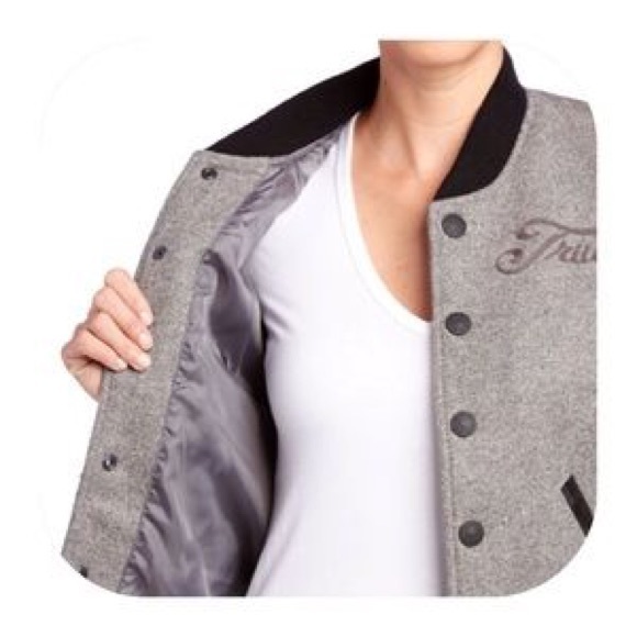 True Religion Heather Grey Varsity Jacket - Picture 6 of 8